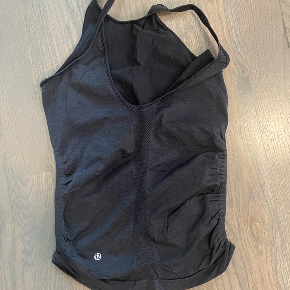 Lululemon | Gray High Neck Ruched Tank Top (S) - Picture 2 of 2